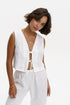 BASIC LINEN ELASTIC VEST